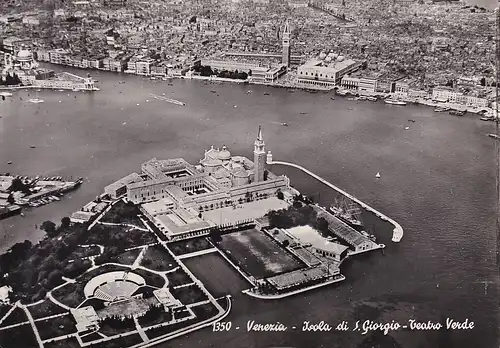 330 - Italien - Venezia , Venedig , Isola di San Giorgio , Teatro Verde , Insel , grünes Theater - gelaufen 1960