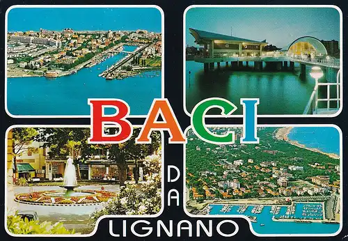 336 - Italien - Lignano , Mehrbildkarte  - gelaufen 1993