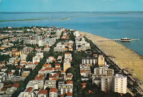 340 - Italien - Lignano Sabbiadoro , Ansicht mit Terrasse auf dem Meer - gelaufen 1986