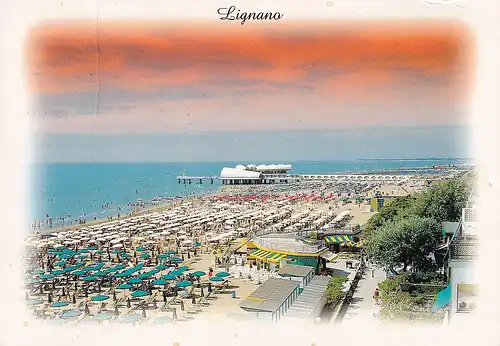 345 - Italien - Lignano Sabbiadoro , Spaggia , Starnd - gelaufen 1998