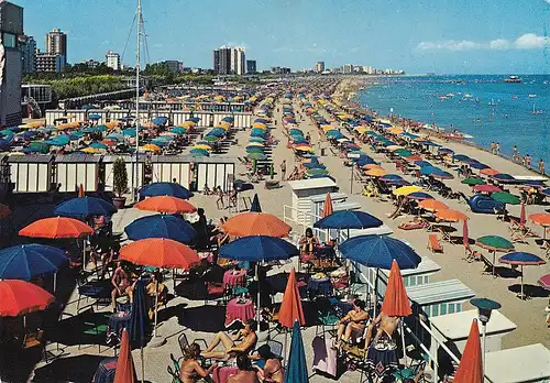 350 - Italien - Lignano Pineta , Spaggia , Strand - gelaufen 1975