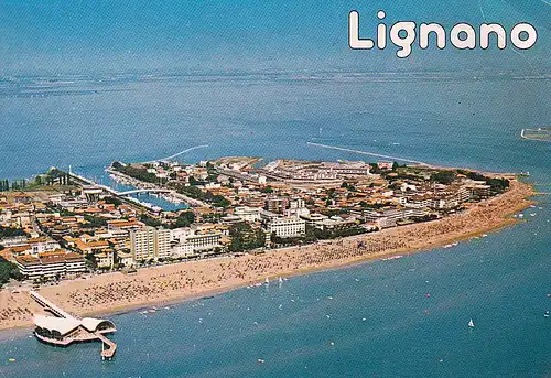 362 - Italien - Lignano , Aufnahme aus der Luft - gelaufen 1986