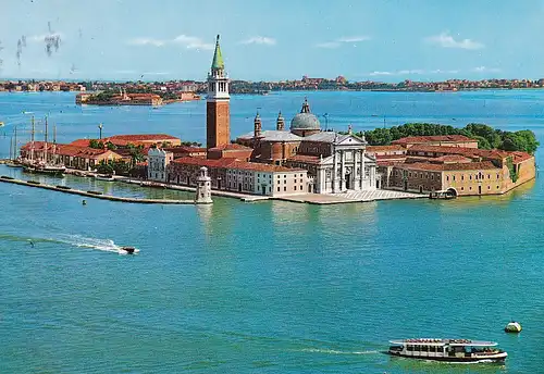 378 - Italien - Venedig , Venezia , Isola San Giorgio , Heiliger Georg Insel , Schiff - gelaufen 1999