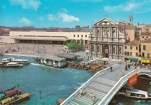 384 - Italien - Venezia , Venedig , St. Lucia Bahnhof - gelaufen 1970