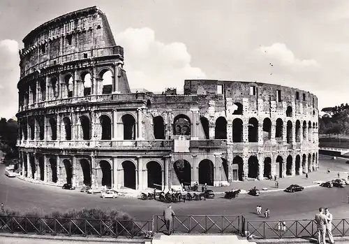 385 - Italien - Roma , Rom , Kolosseum - gelaufen 1959