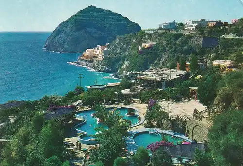 398 - Italien - Sant Angelo , Ischia , Gärten der Thermenanstalt Aphrodite - gelaufen 1982