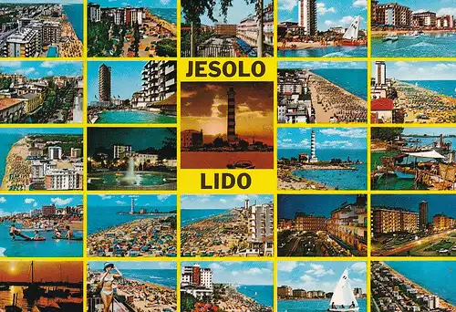425 - Italien - Jesolo , Lido , Mehrbildkarte - gelaufen 1987