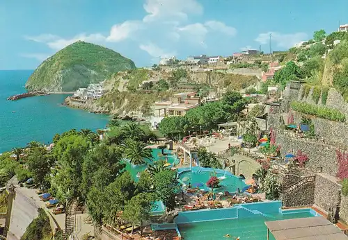 426 - Italien - Sant Angelo , Giardini , Ischia , Gärten der Thermenanstalt Aphrodite - gelaufen 1986