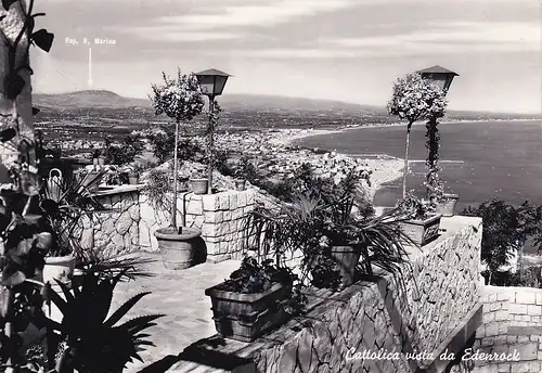 428 - Italien - Cattolica vista da Edenrock , Ansicht vom Edenrock - gelaufen 1955