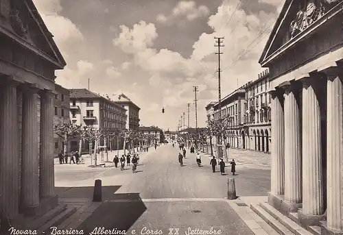 435 - Italien - Novara , Barriera Albertina e Corso XX Settembre - gelaufen 1945