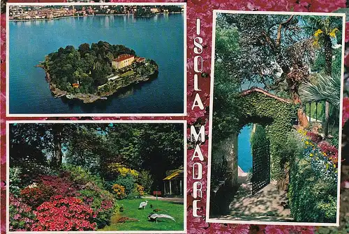 438 - Italien - Lago Maggiore , Langensee , Isola Madre , Mehrbildkarte - gelaufen