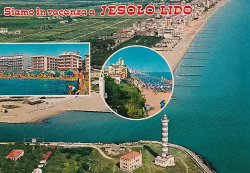 444 - Italien - Jesolo , Lido , Mehrbildkarte - gelaufen 1972