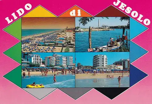 455 - Italien - Jesolo , Lido , Mehrbildkarte  - gelaufen 1994