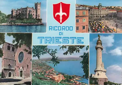 463 - Italien - Triest , Trieste , Mehrbildkarte - gelaufen 1959