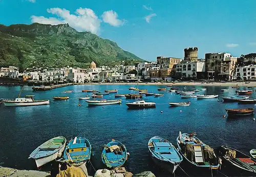 477 - Italien - Forio , Isola Ischia , Hafen , Boot - gelaufen 1981