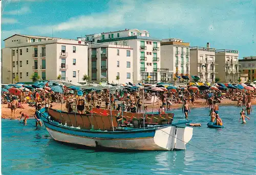 480 - Italien - Caorle , westlister Strand Santa Margherita , Boot - gelaufen