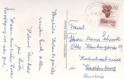 504 - Jugoslawien - Kroatien , Kukljica , Panorama - gelaufen 1965