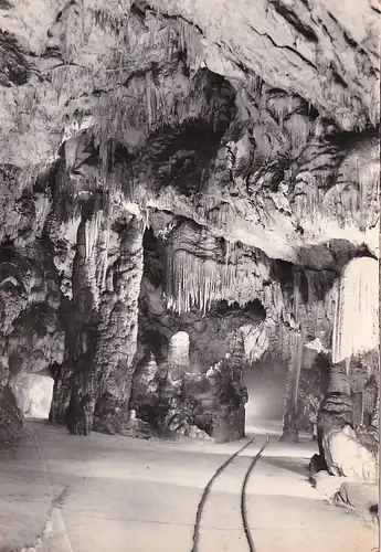 505 - Jugoslawien - Slowenien , Postojnska Jama , Höhlen von Postojna - gelaufen 1959