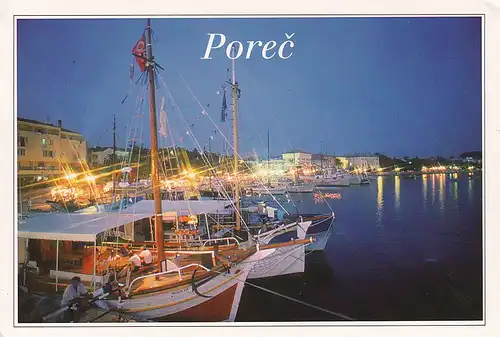 527 - Kroatien - Porec , Hafen , Schiff - gelaufen 1997