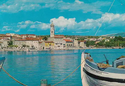 562 - Jugoslawien - Kroatien , Krk , Küste - gelaufen 1969