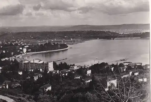 569 - Jugoslawien - Slowenien , Portoroz , Panorama  - gelaufen 1958