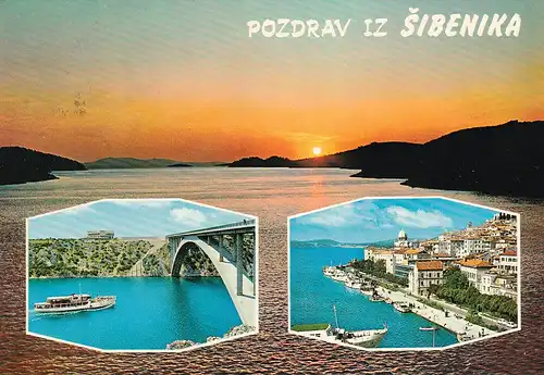 571 - Jugoslawien - Kroatien , Sibenik , Mehrbildkarte - gelaufen