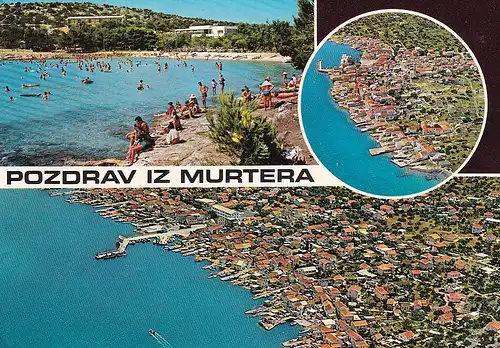 578 - Jugoslawien - Kroatien , Murter , Strand , Mehrbildkarte - gelaufen 1974