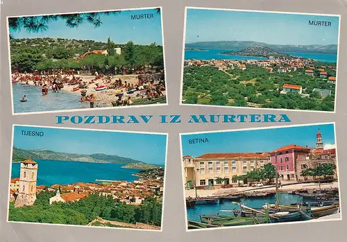 579 - Jugoslawien - Kroatien , Murter , Betina , Tisno , Mehrbildkarte - gelaufen