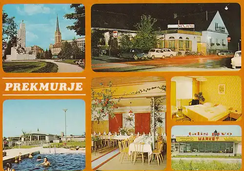 582 - Jugoslawien - Slowenien , Prekmurje , Restaurant Sinjor , Martjanci , Mehrbildkarte - gelaufen 1975