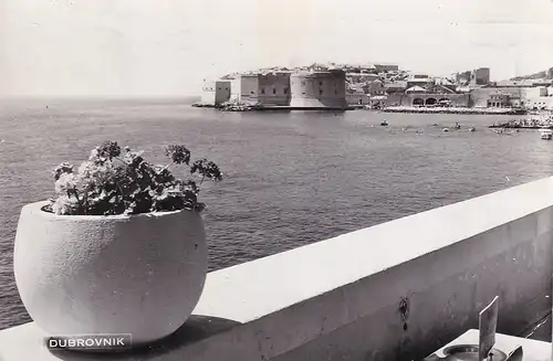 593 - Jugoslawien - Kroatien , Dubrovnik , Panorama - gelaufen 1962