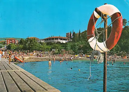 595 - Jugoslawien - Slowenien , Izola , Plaza Simonov zaliv - gelaufen