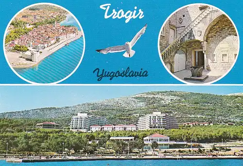 599 - Jugoslawien - Kroatien , Trogir , Mehrbildkarte - gelaufen 1981