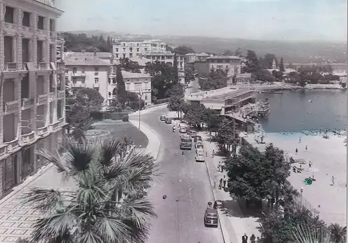 605 - Jugoslawien - Kroatien , Opatija , Panorama - gelaufen 1961