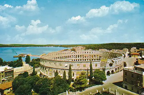 621 - Jugoslawien - Kroatien , Pula , Arena , Amphitheater Pula - gelaufen