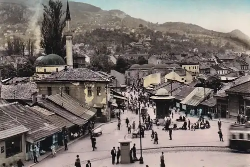 632 - Jugoslawien - Bosnien Herzegowina , Sarajevo , Bascarsija - gelaufen 1960