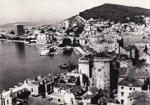 639 - Jugoslawien - Kroatien , Split , Panorama - gelaufen 1955