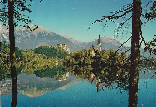 642 - Jugoslawien - Slowenien , Bled , See , Panorama - gelaufen 1966