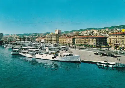 648 - Jugoslawien - Kroatien , Rijeka , Hafen , Schiff , Luka - gelaufen 1965