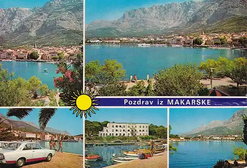 650 - Jugoslawien - Kroatien , Makarska , Mehrbildkarte - gelaufen 1974
