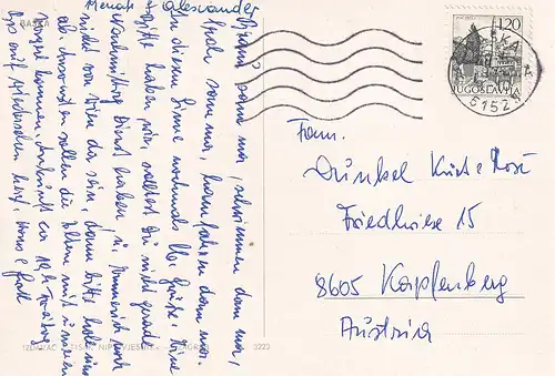 682 - Jugoslawien - Kroatien , Krk , Baska , Mehrbildkarte - gelaufen