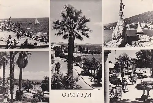 701 - Jugoslawien - Kroatien , Opatija , Mehrbildkarte - gelaufen 1961