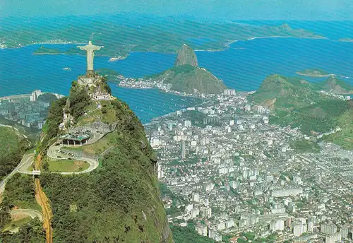 712 - Brasilien - Rio de Janeiro , Panorama Guanabara Bay , Zuckerhut - gelaufen 1978