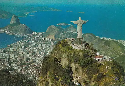 713 - Brasilien - Rio de Janeiro , Panorama Guanabara Bay , Zuckerhut - gelaufen 1978