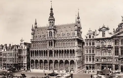 727 - Belgien - Brüssel , Grand Place und King´s House - gelaufen 1958