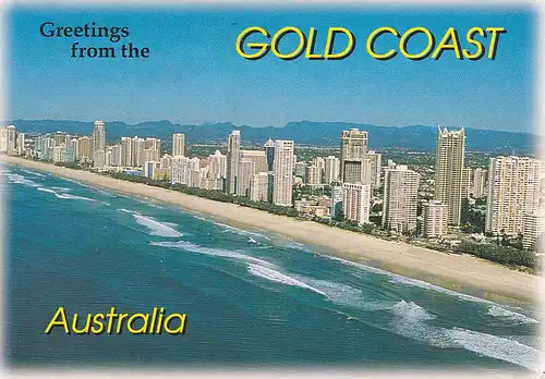 731 - Australien - Gold Coast , Queensland , Strand - gelaufen