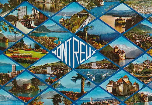 749 - Schweiz - Waadt , Montreux , Mehrbildkarte - gelaufen