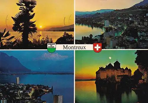 750 - Schweiz - Waadt , Montreux , Mehrbildkarte - gelaufen 1977