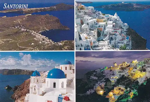 786 - Griechenland - Greece , Santorini , Santorin , Mehrbildkarte - gelaufen 1997