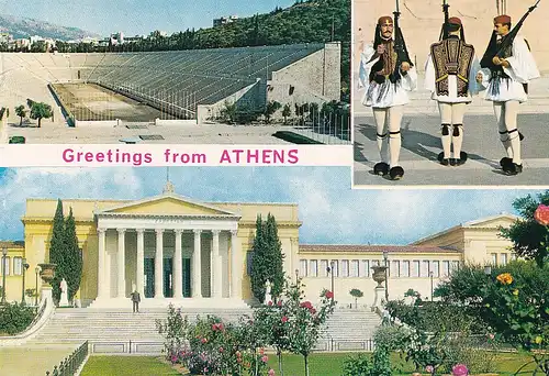 793 - Griechenland - Greece , Athen , Mehrbildkarte - gelaufen 1979