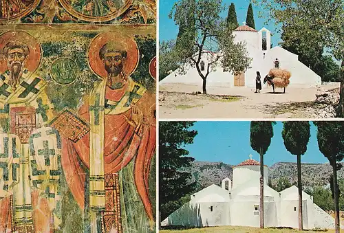 796 - Griechenland - Greece , Critsa , Kritsa , Kirche der Madonna , Kera , Mehrbildkarte - gelaufen 1979